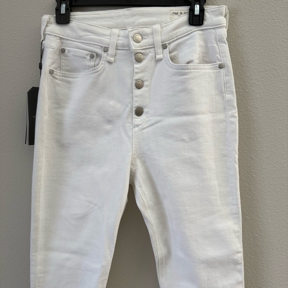 Rag & Bone Nina High Rise Ankle Skinny Jeans White 29 NWT - Picture 2 of 8
